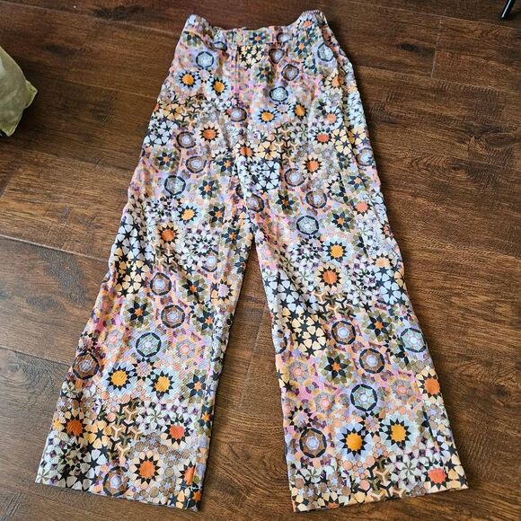 Anthropologie Wide Straight Leg Geometric Pants - Picture 8 of 9